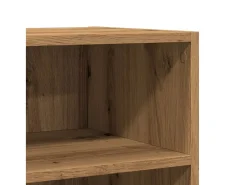 Aparador de roble artesanal 57x35x70 cm madera de ingeniería