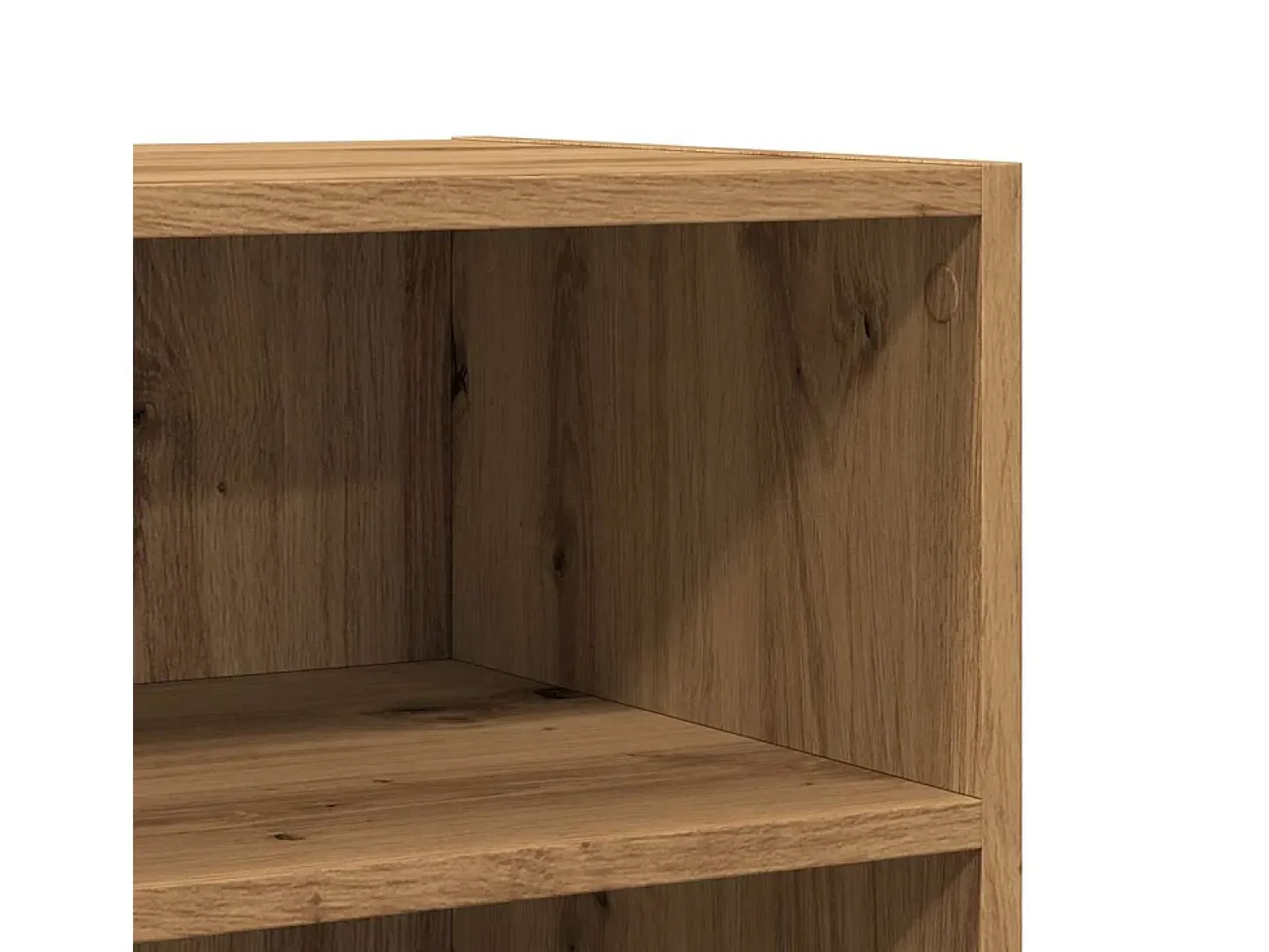 Aparador de roble artesanal 57x35x70 cm madera de ingeniería
