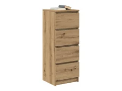 Aparador de roble artesanal 37,5x35x99 cm madera de ingeniería