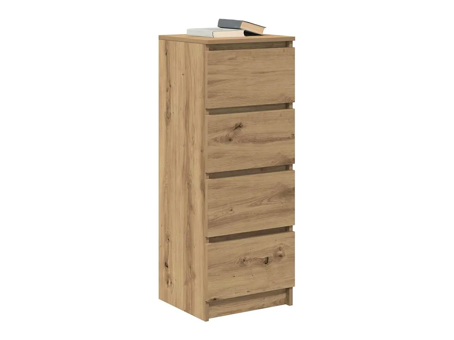 Aparador de roble artesanal 37,5x35x99 cm madera de ingeniería