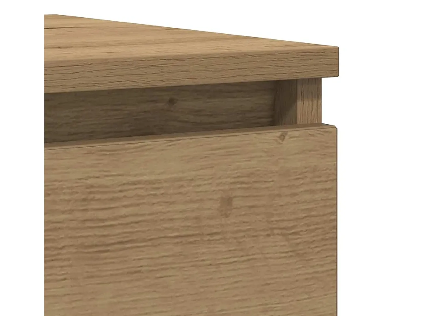 Aparador de roble artesanal 37,5x35x99 cm madera de ingeniería