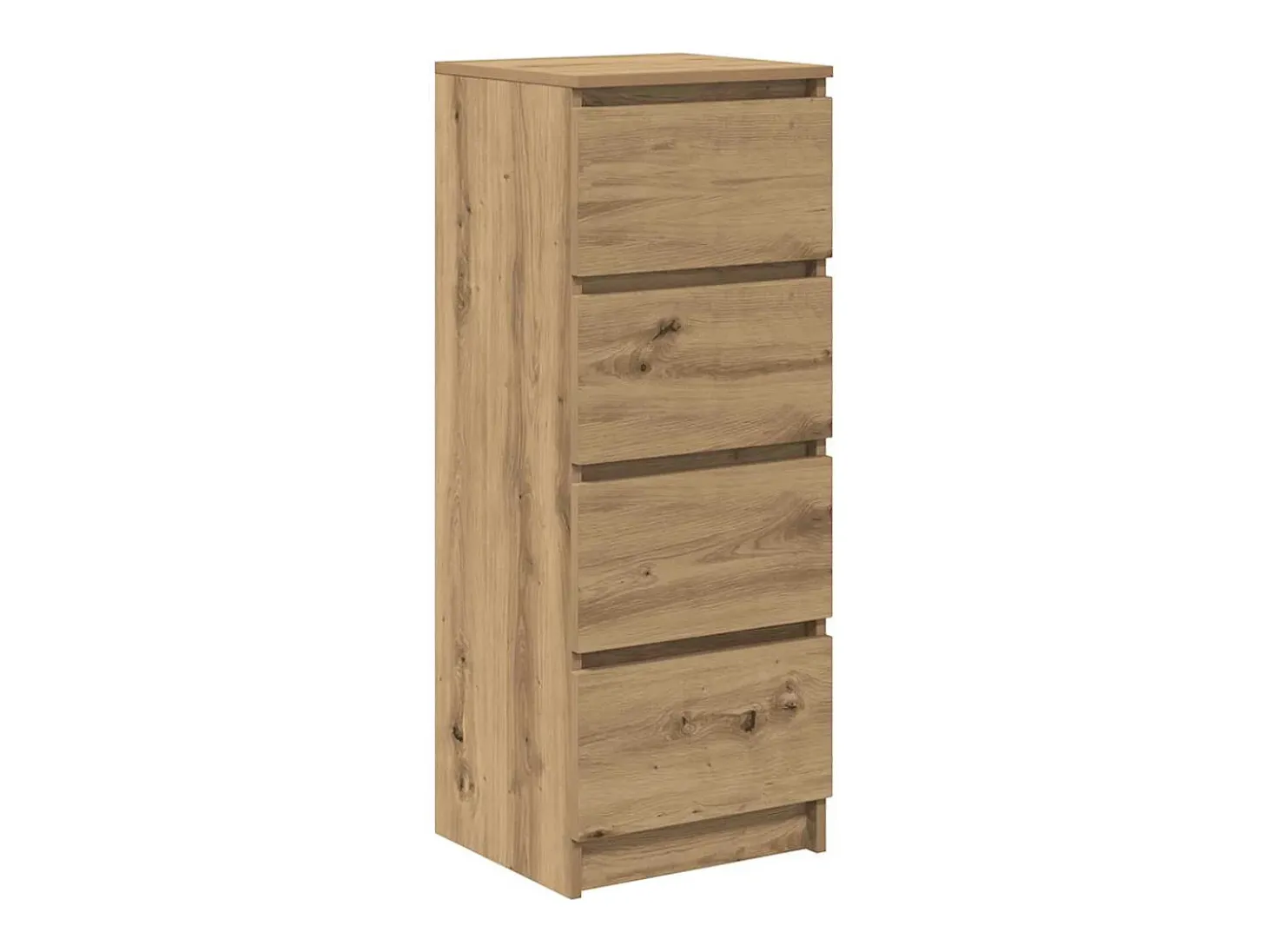 Aparador de roble artesanal 37,5x35x99 cm madera de ingeniería