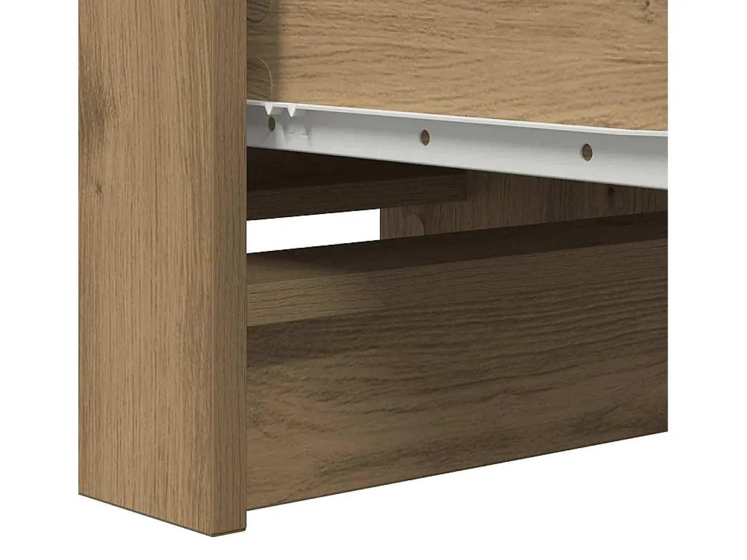 Aparador de roble artesanal 37,5x35x99 cm madera de ingeniería