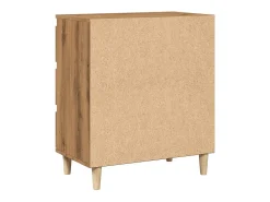 Aparador de roble artesanal 60x35x70 cm madera de ingeniería