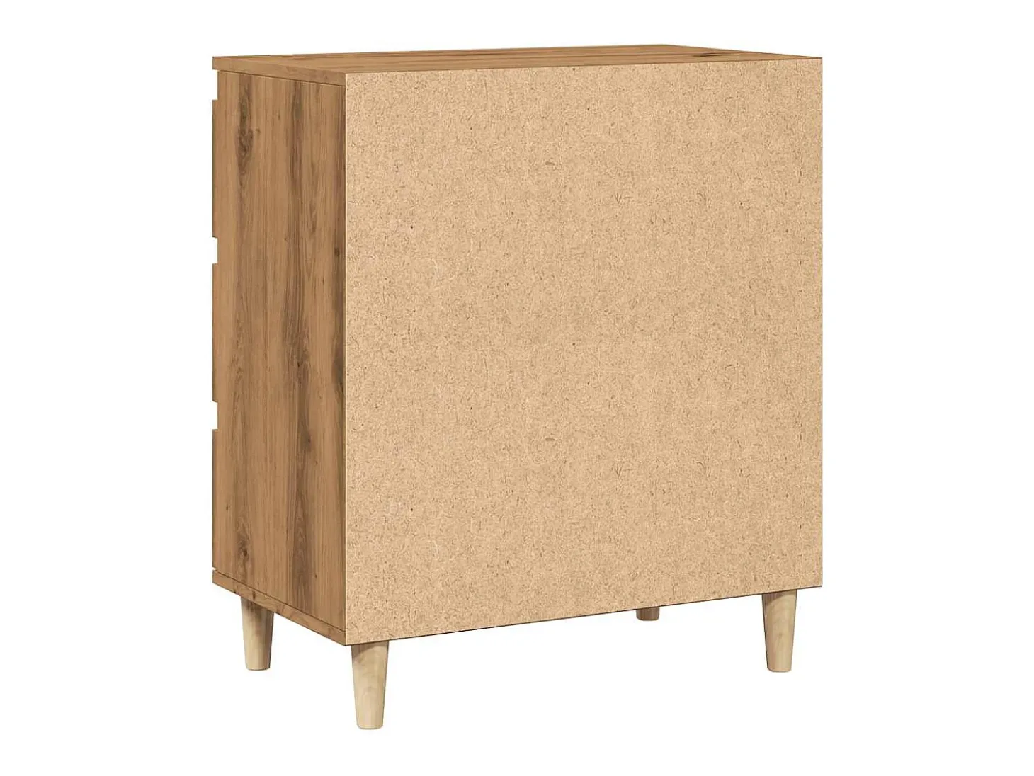 Aparador de roble artesanal 60x35x70 cm madera de ingeniería