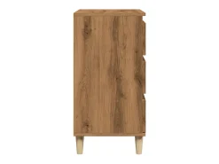Aparador de roble artesanal 60x35x70 cm madera de ingeniería