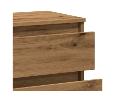 Aparador de roble artesanal 60x35x70 cm madera de ingeniería