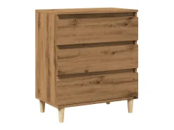 Aparador de roble artesanal 60x35x70 cm madera de ingeniería