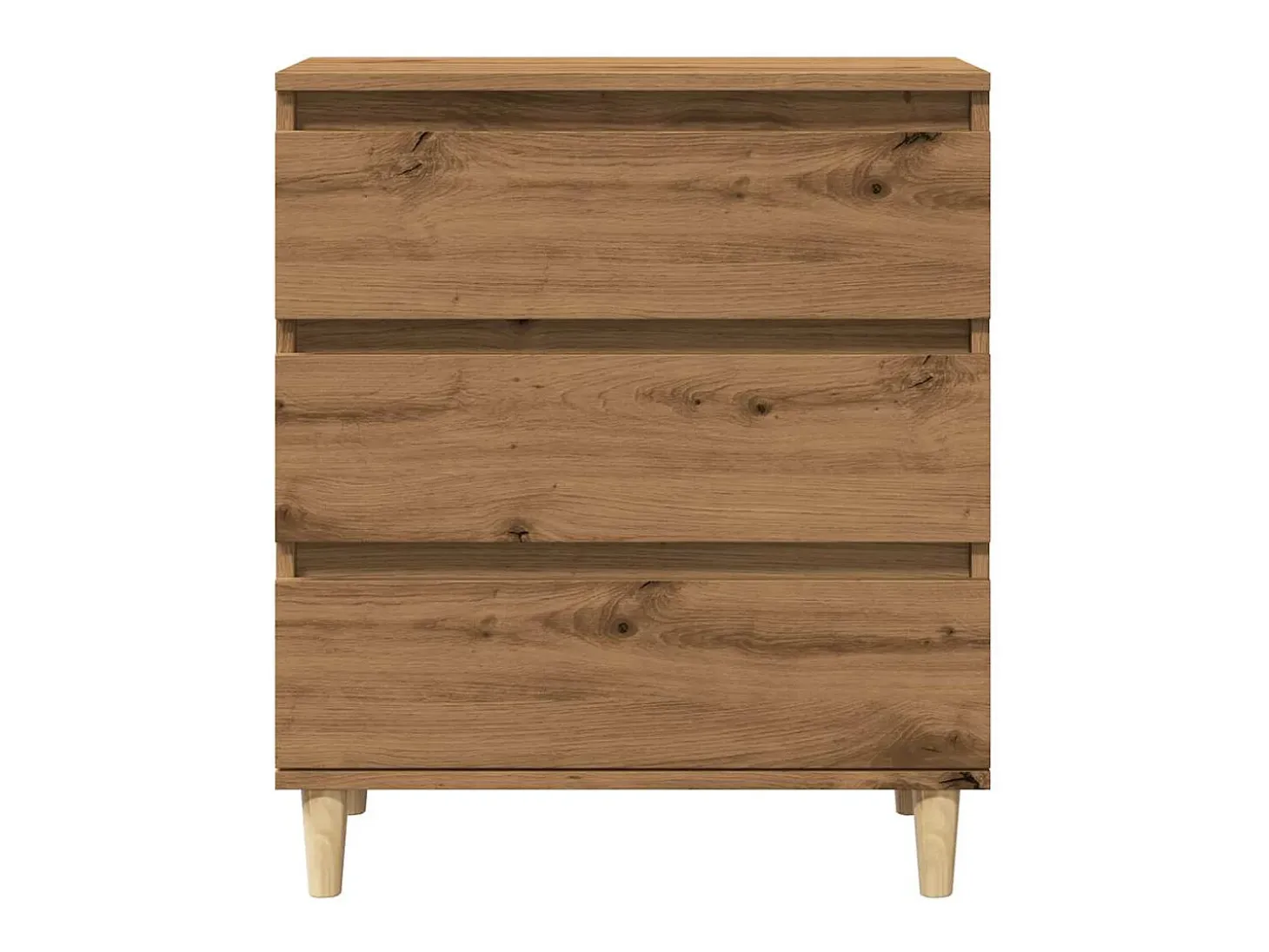Aparador de roble artesanal 60x35x70 cm madera de ingeniería