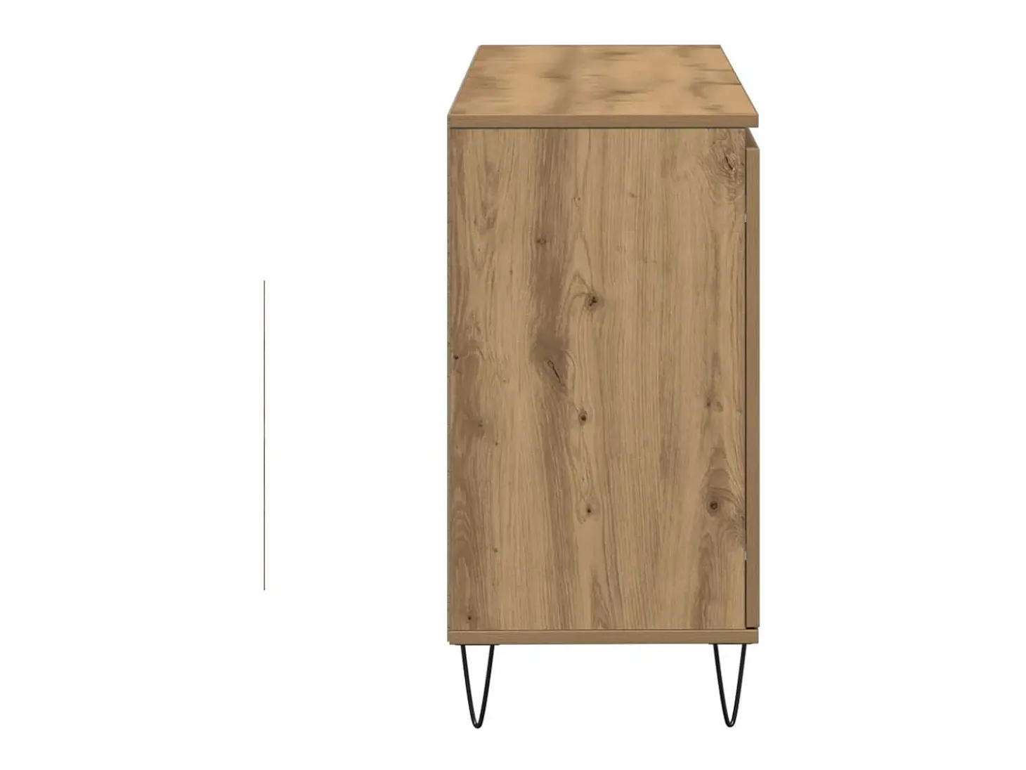 Aparador de roble artesanal 104x35x70 cm madera de ingeniería