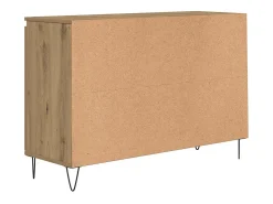 Aparador de roble artesanal 104x35x70 cm madera de ingeniería