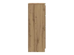 Aparador de roble artesanal 60x35x98,5 cm madera de ingeniería