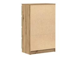 Aparador de roble artesanal 60x35x98,5 cm madera de ingeniería