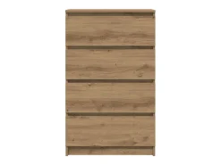 Aparador de roble artesanal 60x35x98,5 cm madera de ingeniería