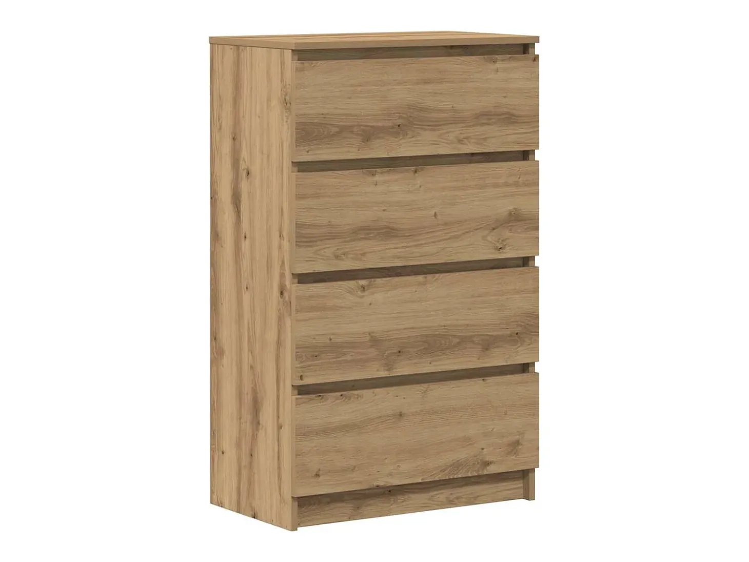 Aparador de roble artesanal 60x35x98,5 cm madera de ingeniería