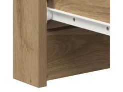 Aparador de roble artesanal 60x35x98,5 cm madera de ingeniería