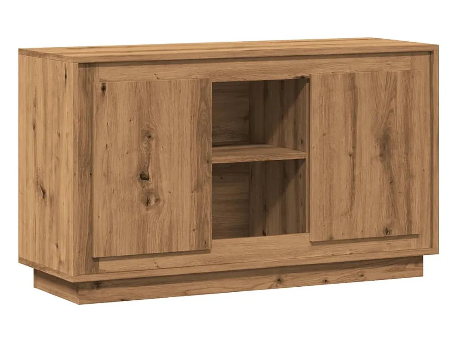 Aparador de roble artesanal 102x35x60 cm madera de ingeniería