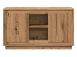 Aparador de roble artesanal 102x35x60 cm madera de ingeniería