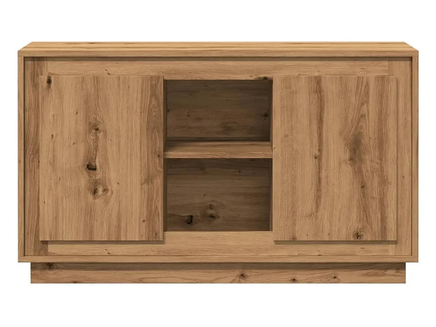 Aparador de roble artesanal 102x35x60 cm madera de ingeniería