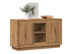 Aparador de roble artesanal 102x35x60 cm madera de ingeniería