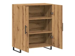 Aparador de roble artesanal 69,5x34x90 cm madera de ingeniería