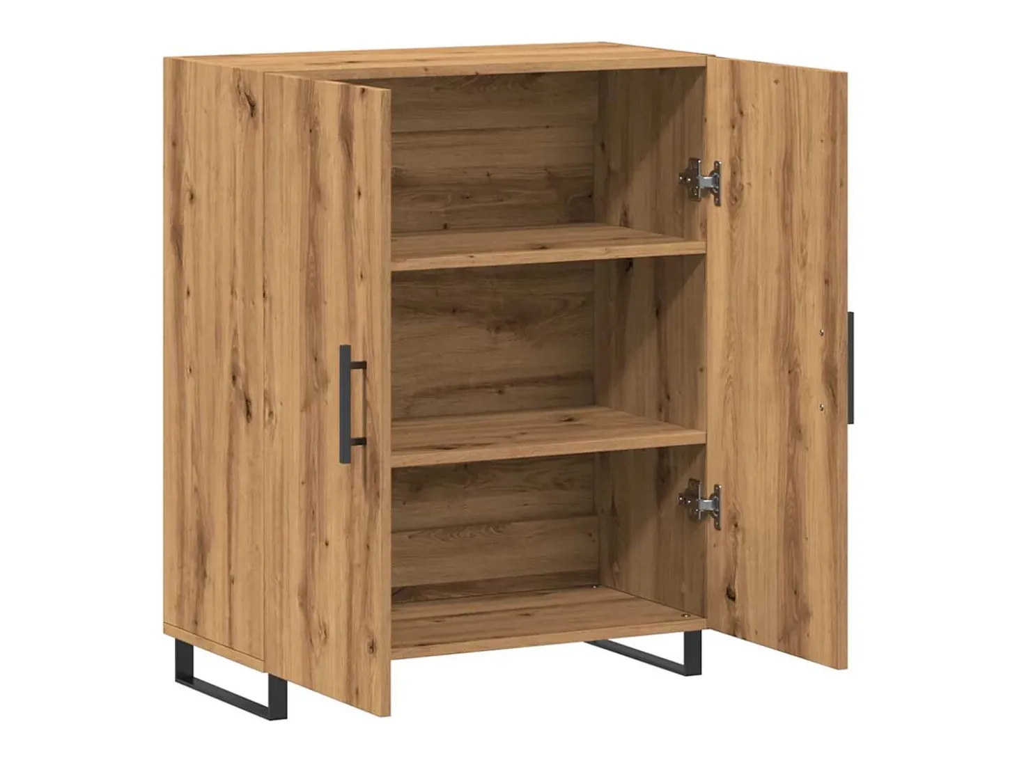 Aparador de roble artesanal 69,5x34x90 cm madera de ingeniería