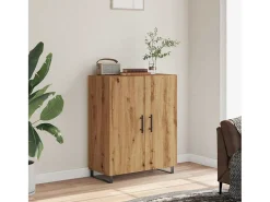 Aparador de roble artesanal 69,5x34x90 cm madera de ingeniería