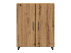 Aparador de roble artesanal 69,5x34x90 cm madera de ingeniería