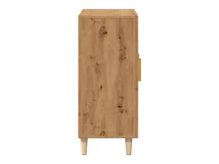 Aparador de roble artesanal 90x34x80 cm madera de ingeniería
