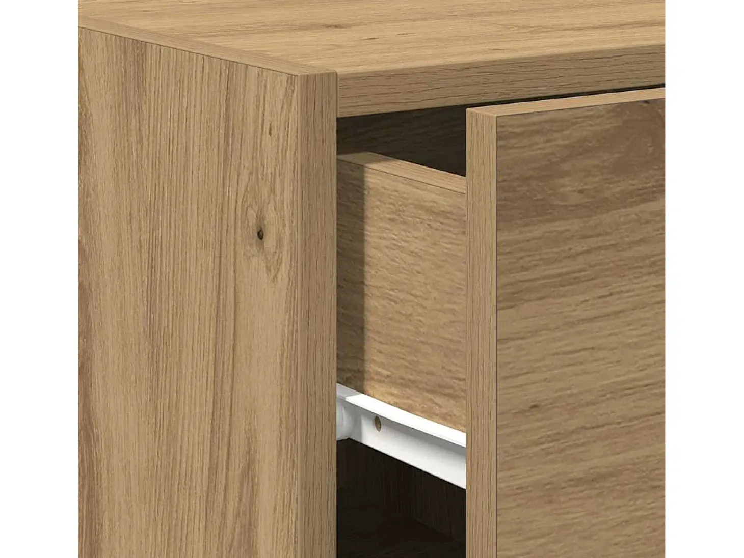 Aparador de roble artesanal 30x42,5x93 cm Madera de ingeniería