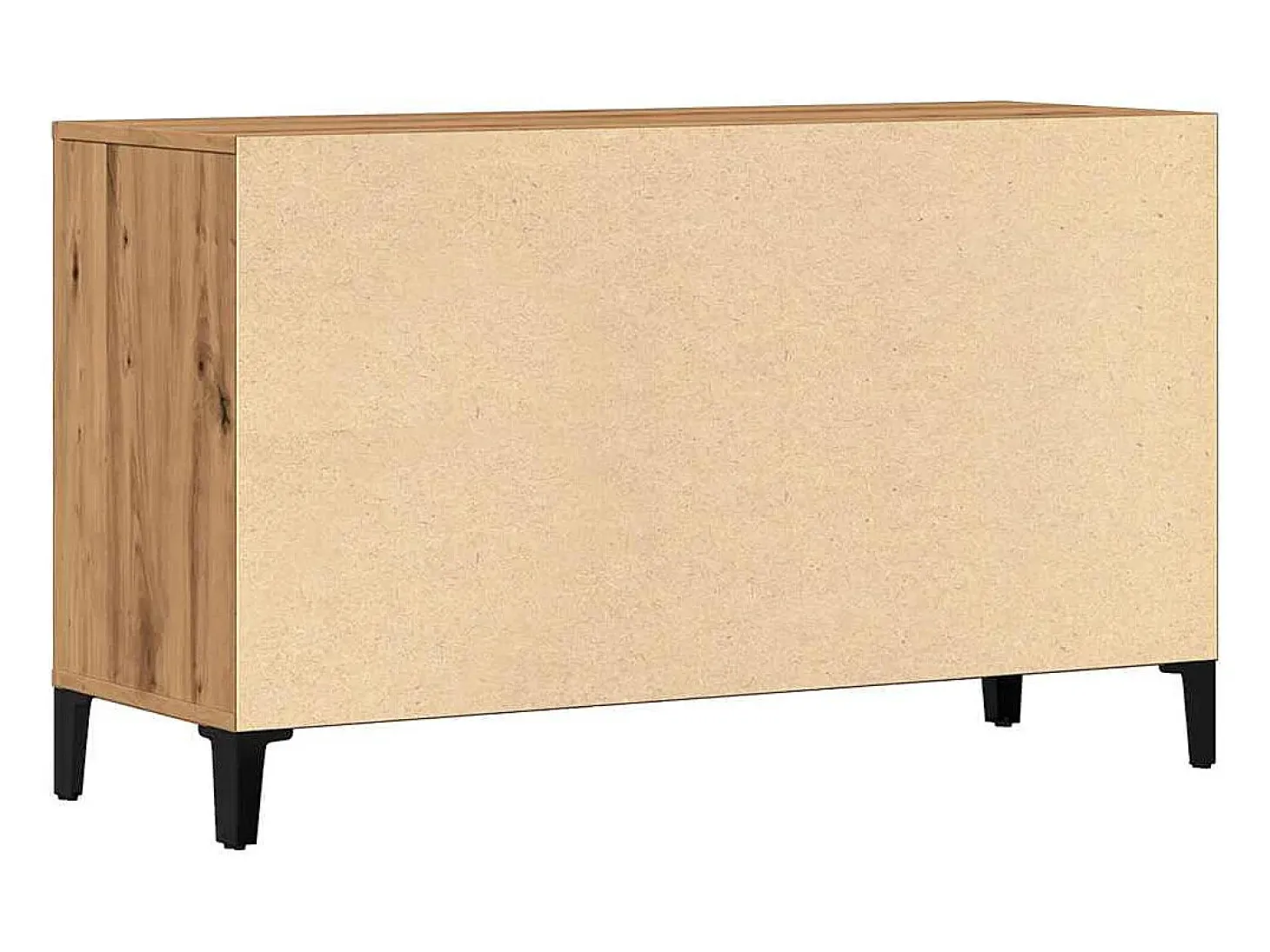 Aparador de roble artesanal 100x36x60 cm madera de ingeniería