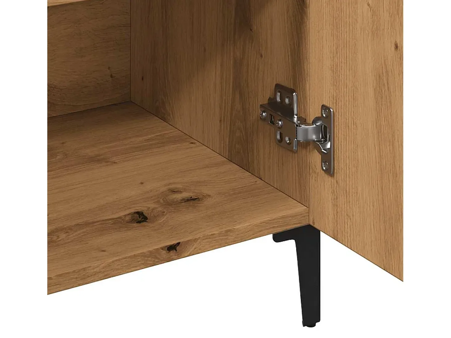Aparador de roble artesanal 100x36x60 cm madera de ingeniería