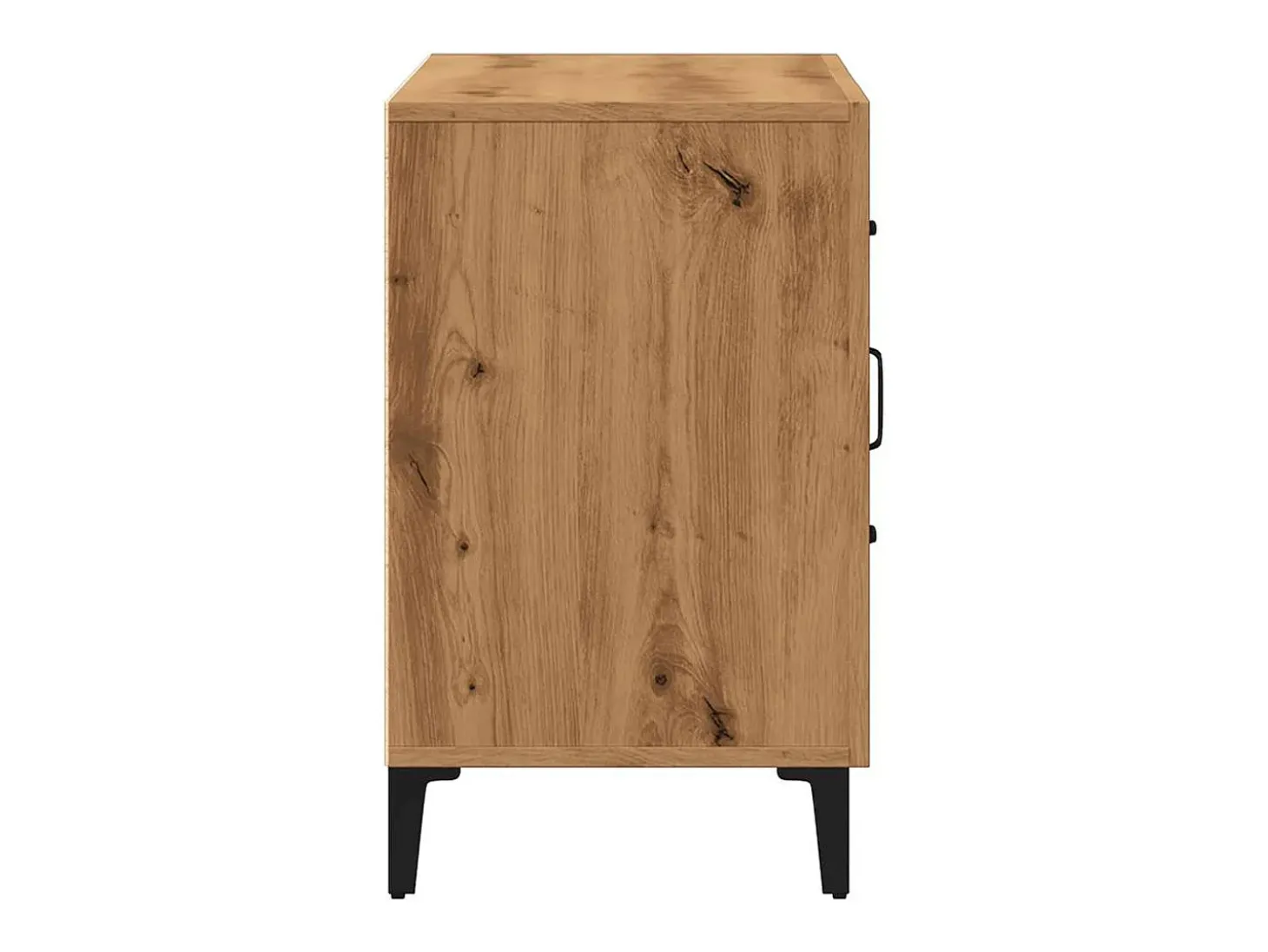 Aparador de roble artesanal 100x36x60 cm madera de ingeniería