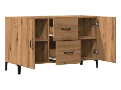 Aparador de roble artesanal 100x36x60 cm madera de ingeniería