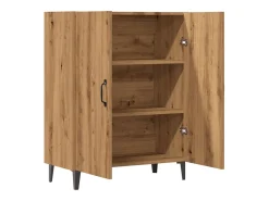 Aparador de roble artesanal 70x34x90 cm madera de ingeniería