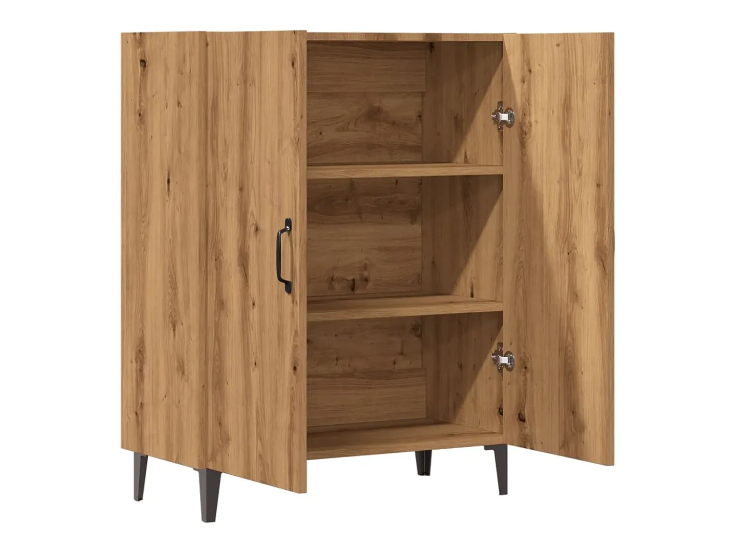 Aparador de roble artesanal 70x34x90 cm madera de ingeniería