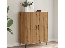 Aparador de roble artesanal 70x34x90 cm madera de ingeniería