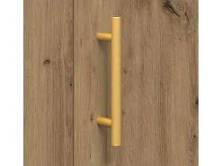 Aparador de roble artesanal 90x34x80 cm Madera de ingeniería
