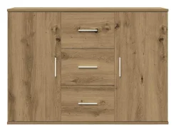 Aparador de roble artesanal 90x29,5x65 cm madera de ingeniería