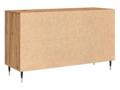 Aparador de roble artesanal 100x36x60 cm madera de ingeniería