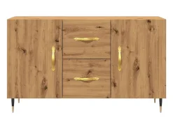 Aparador de roble artesanal 100x36x60 cm madera de ingeniería
