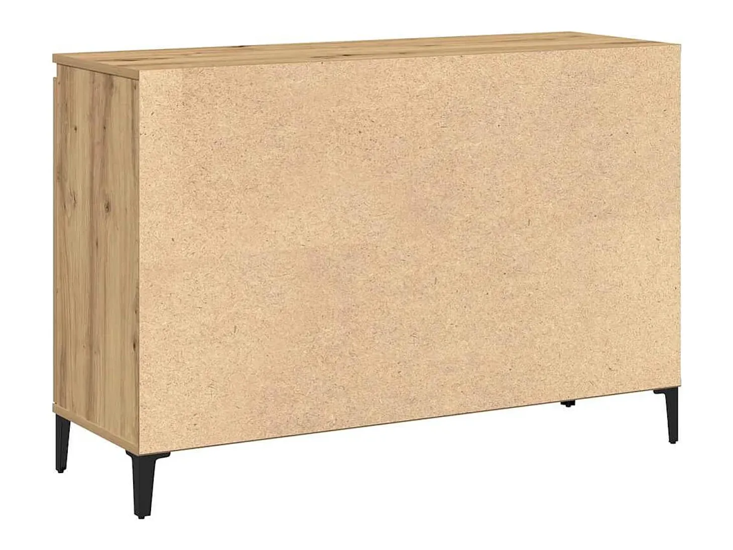 Aparador de roble artesanal 102x35x70 cm madera de ingeniería