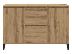 Aparador de roble artesanal 102x35x70 cm madera de ingeniería