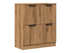 Aparador de roble artesanal 60x30x70 cm madera de ingeniería