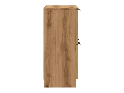 Aparador de roble artesanal 60x30x70 cm madera de ingeniería