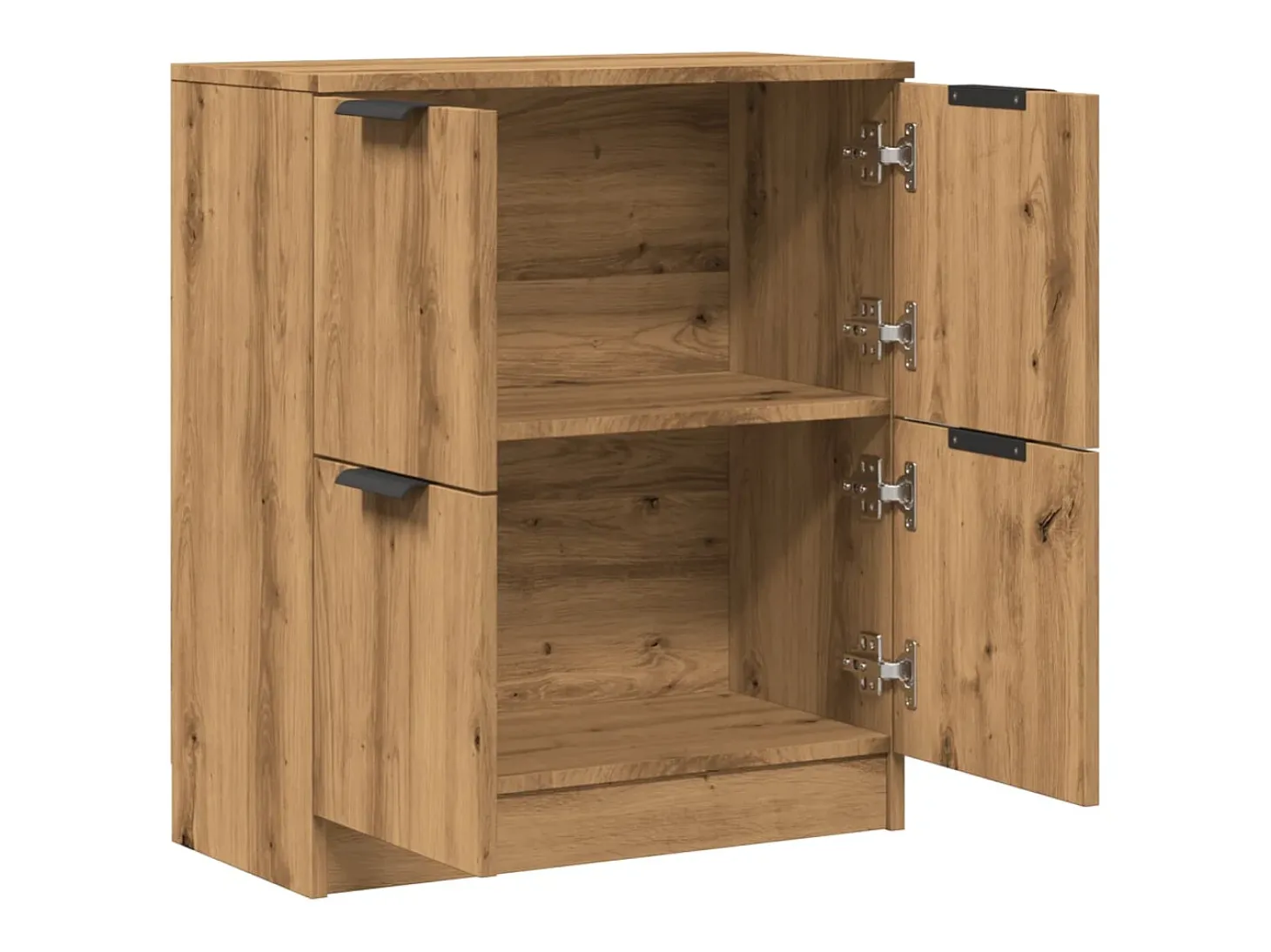 Aparador de roble artesanal 60x30x70 cm madera de ingeniería