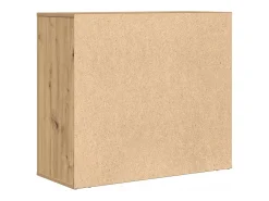 Aparador de roble artesanal 80x33x70 cm madera de ingeniería