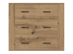Aparador de roble artesanal 80x33x70 cm madera de ingeniería