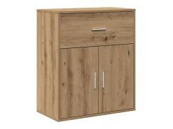 Aparador de roble hecho a mano 60 x 31 x 70 cm Madera de ingeniería