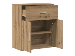 Aparador de roble hecho a mano 60 x 31 x 70 cm Madera de ingeniería